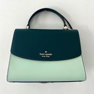 green / mint Kate Spade New York Darcy top handle satchel bag